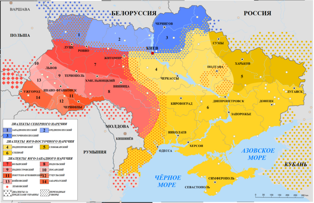 Карта диалектов