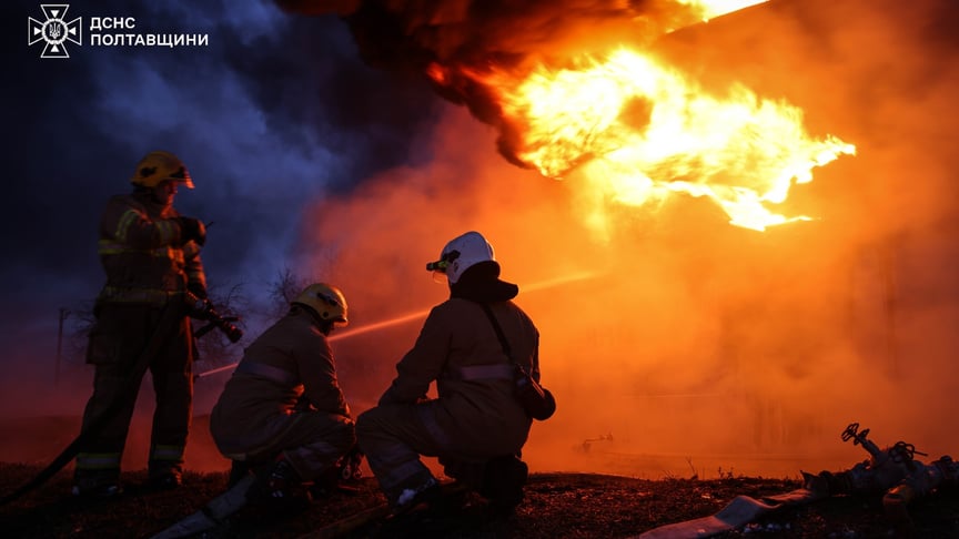 Пожежа на Полтавщині: понад 150 вогнеборців гасили об'єкт нафтогазової інфраструктури